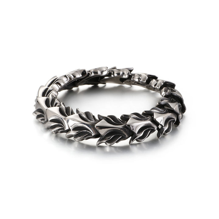 Dragon Bracelet in Men's Stainless Steel Punk Style by Demonmirror