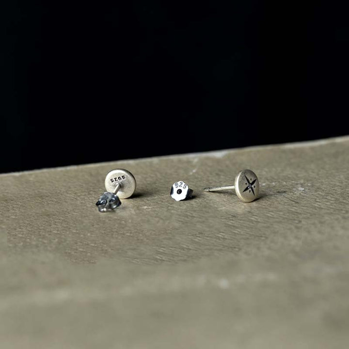 Starburst stud earrings sterling silver gothic jewelry-7
