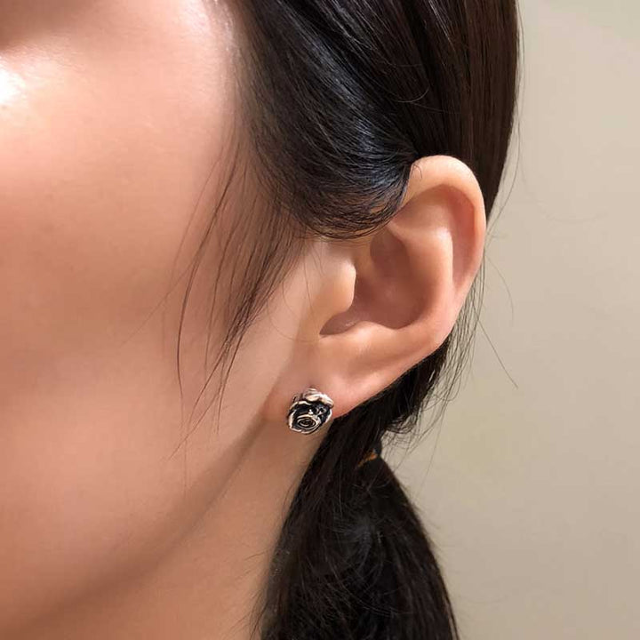 Flower Stud Earrings | 925 Silver for Women's Elegance by Demonmirror-6