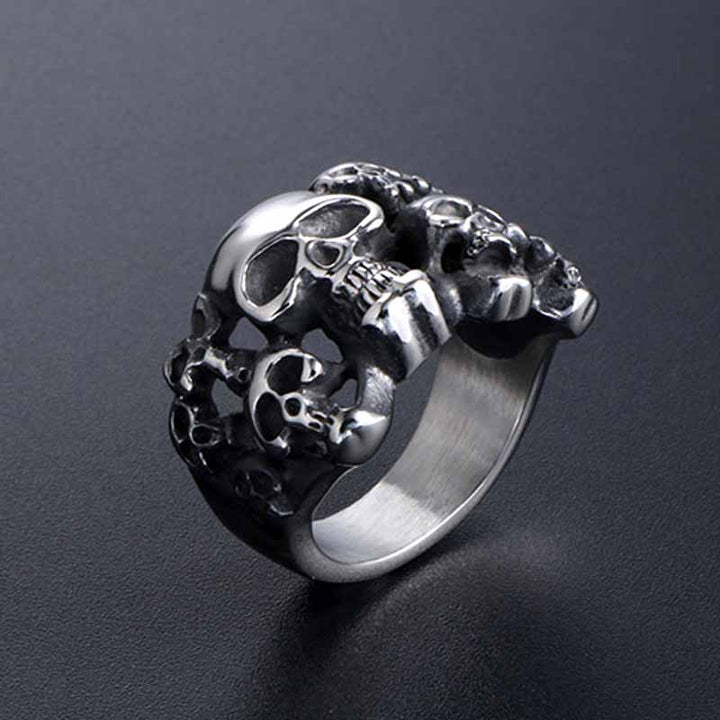 Skull Rings for Men | Gothic Style Stainless Steel by Demonmirror-4