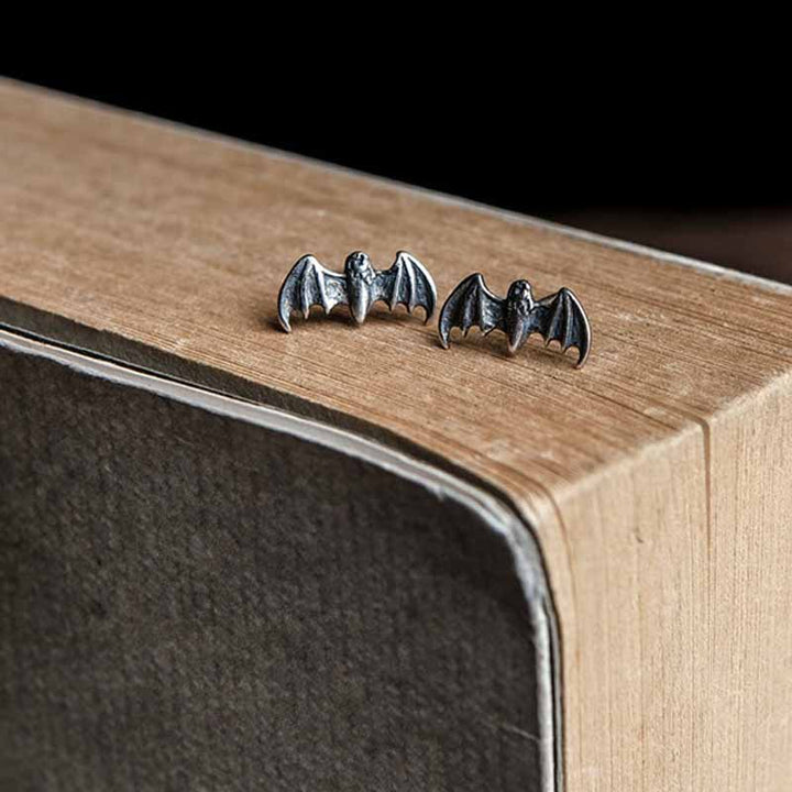 Bat Earrings | 925 Silver Gothic Style by Demonmirror-5