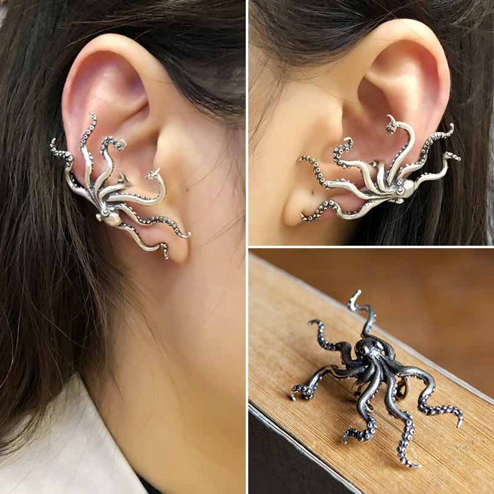 octopus jewelry silver gothic design-6