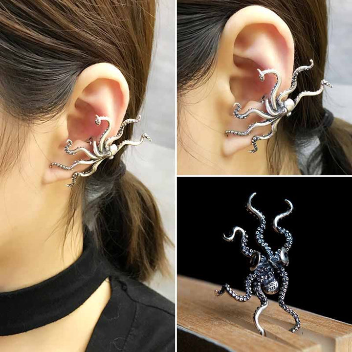 octopus jewelry silver gothic design-7