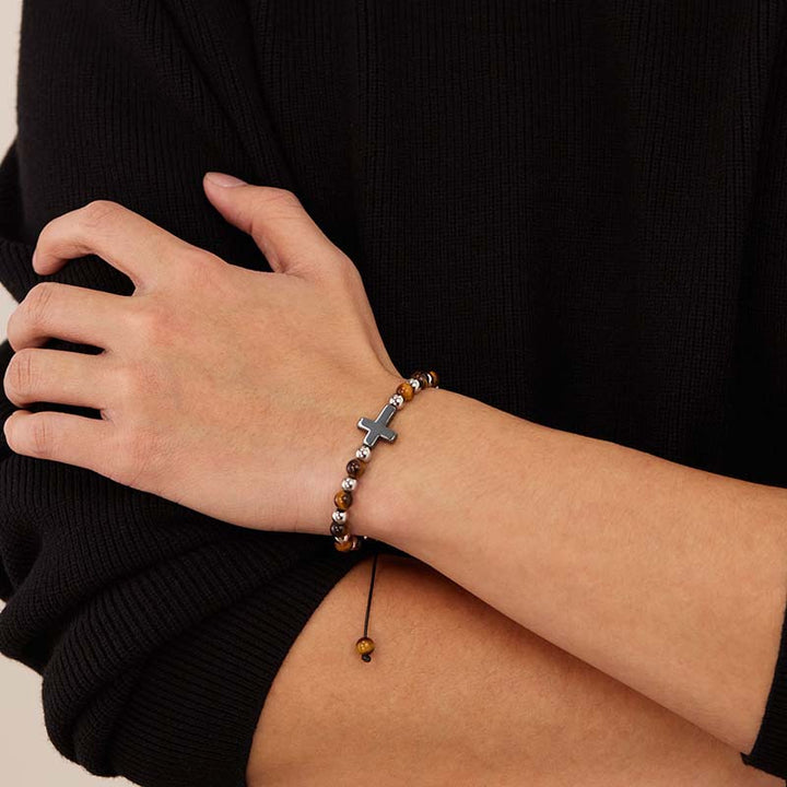 Stone Bead Bracelets | Unisex Stainless Steel  by Demonmirror-3