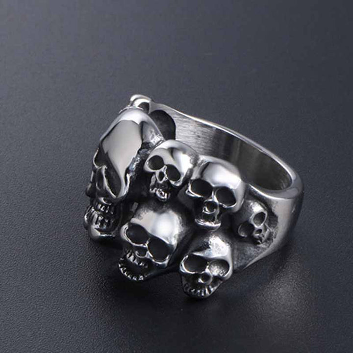 Skull Rings for Men | Gothic Style Stainless Steel by Demonmirror-5