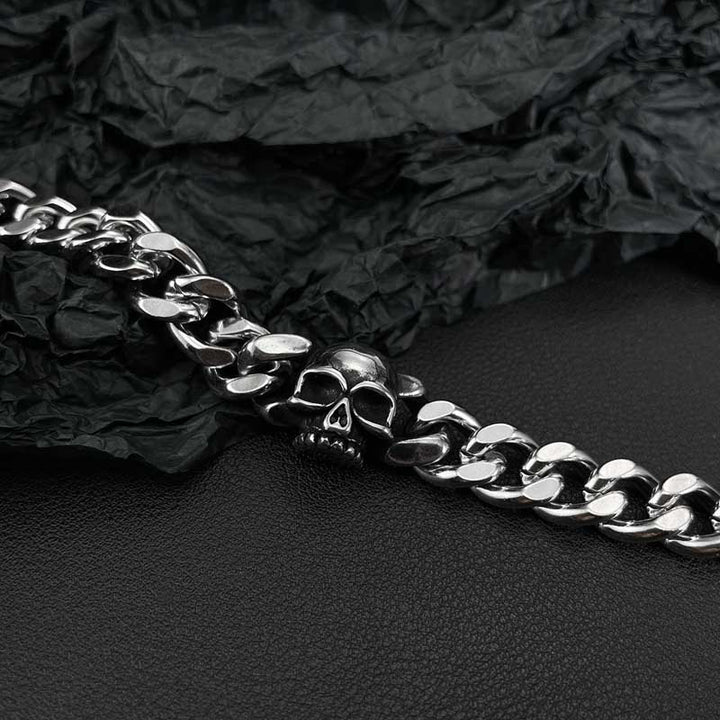Mens Skull Bracelets | Durable Stainless Steel for Men by Demonmirror-6