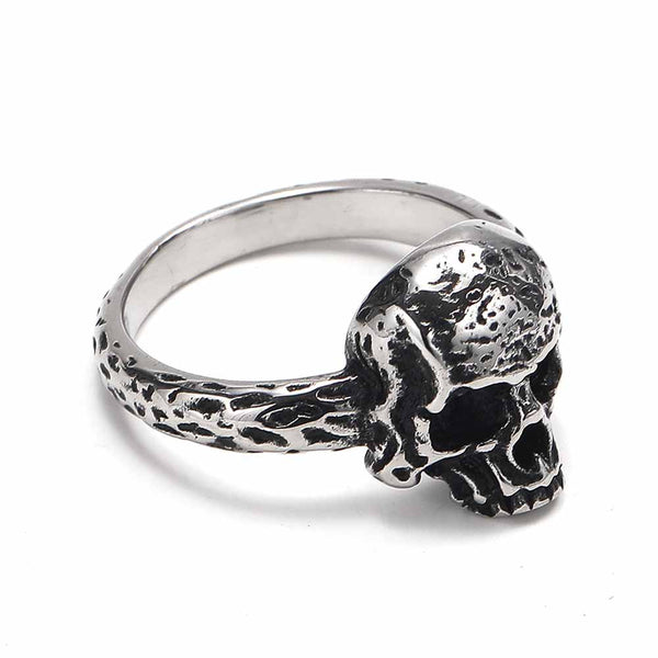 Etched Skull Ring