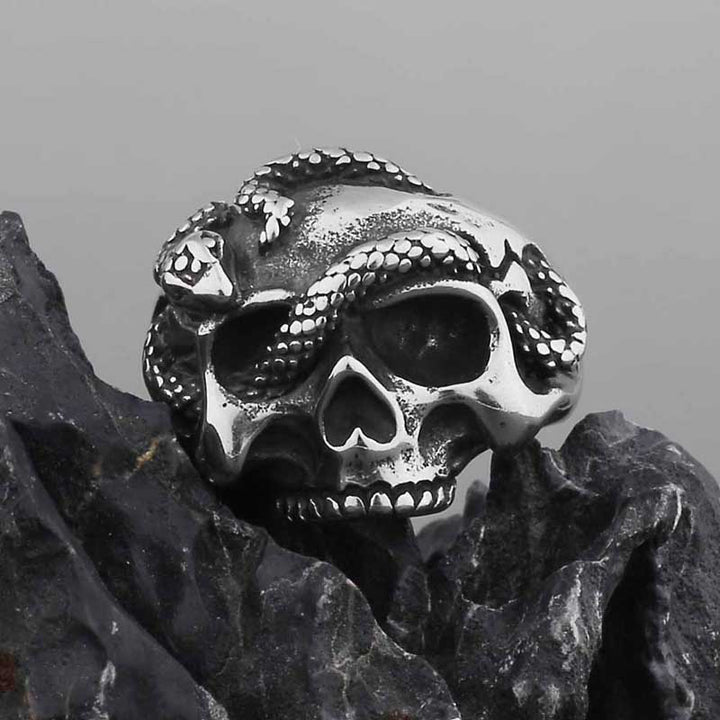 Skull Rings for Men | Stainless Steel Gothic Jewelry | Demonmirror-2