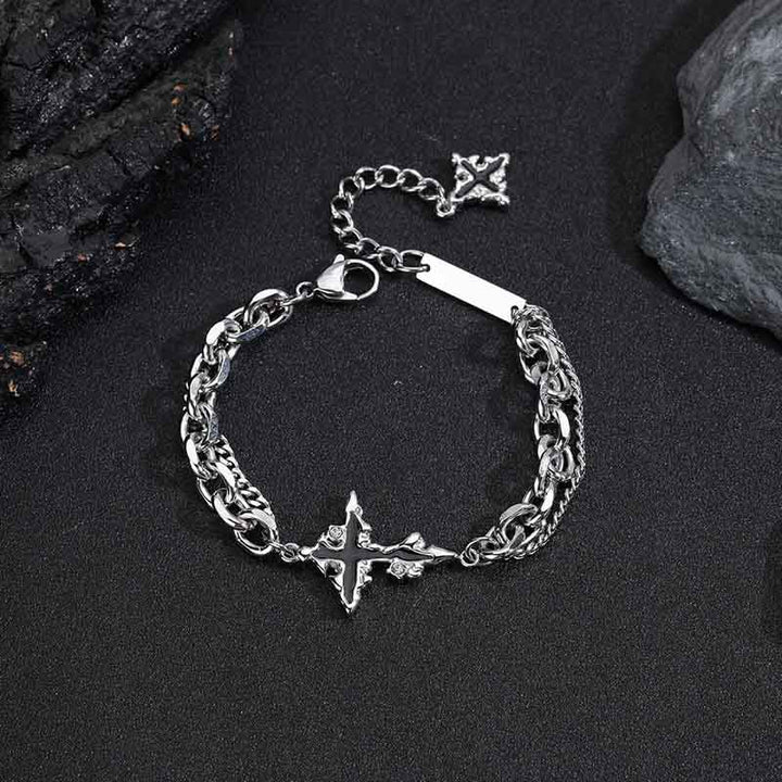 Cross Bracelet for Women | Stainless Steel Gothic Jewelry | Demonmirror-2