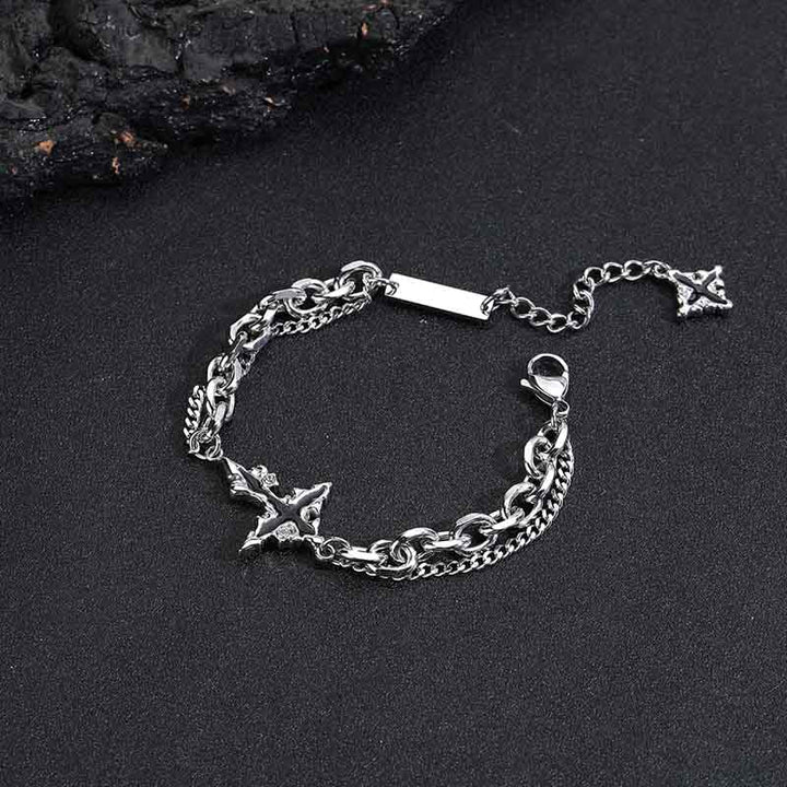 Cross Bracelet for Women | Stainless Steel Gothic Jewelry | Demonmirror-3