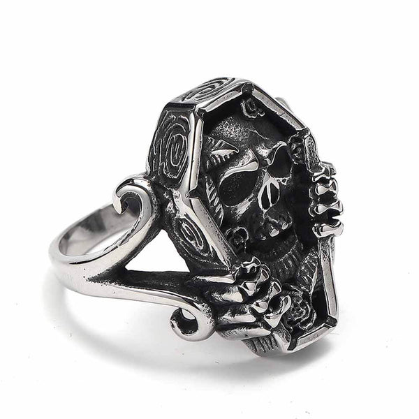 Coffin Skull Ring